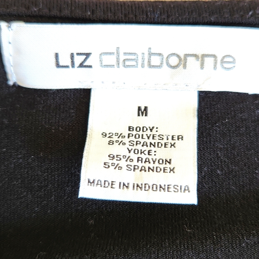 Liz Claiborne, Women's, M, w Black then White and Black Waves Make a Offer - Picture 5 of 5